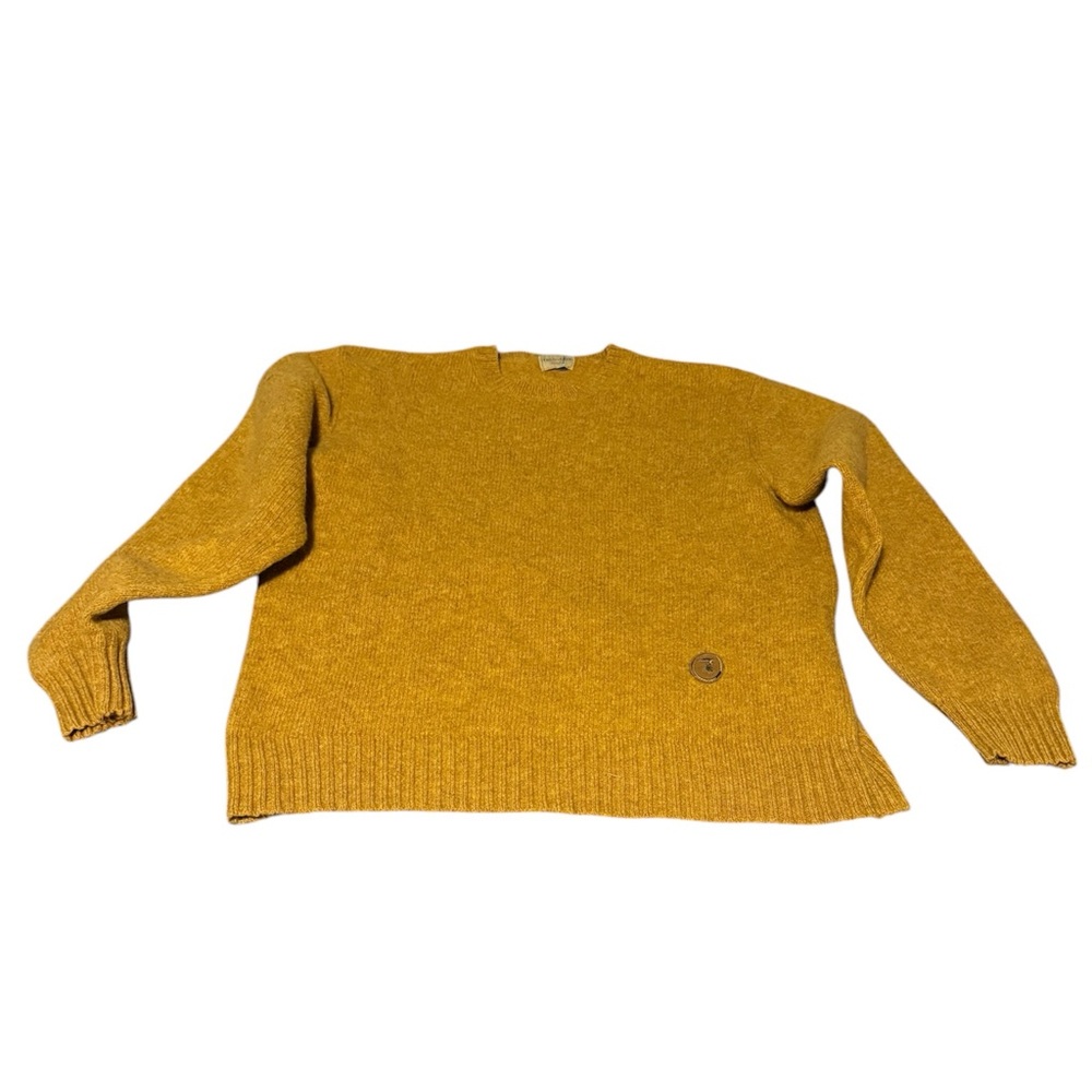 Vintage Trussardi Wool Crewneck Sweater in a Rich Mustard. Excellent Condition
